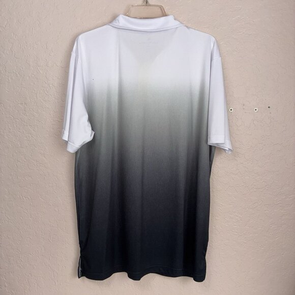 Georgia Tech Yellow Jackets Polo Shirt XL Gray White Ombre Colosseum ACC Atlanta - Picture 3 of 8